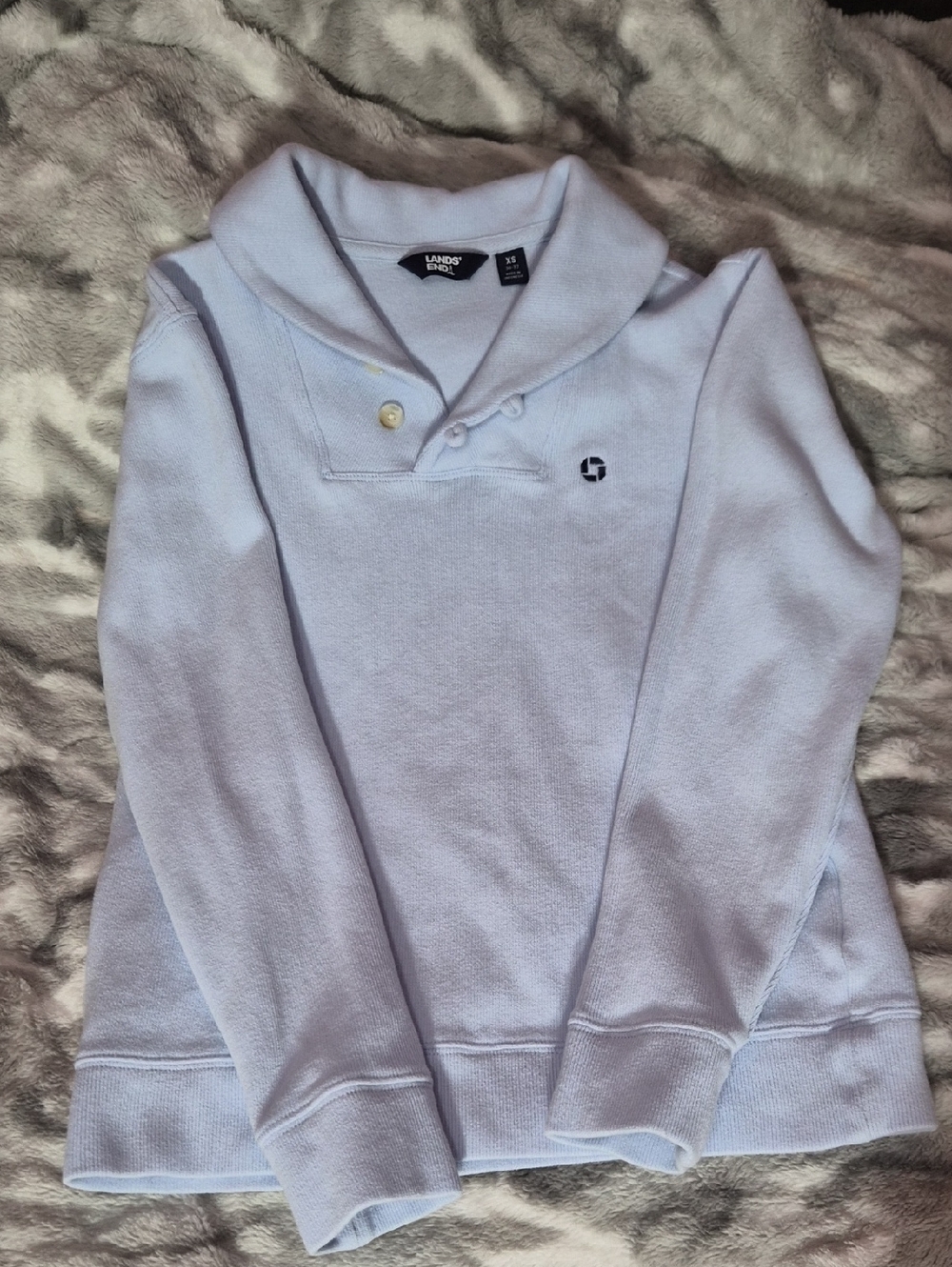Lands' End Chase Bank Blue Pullover Size XS